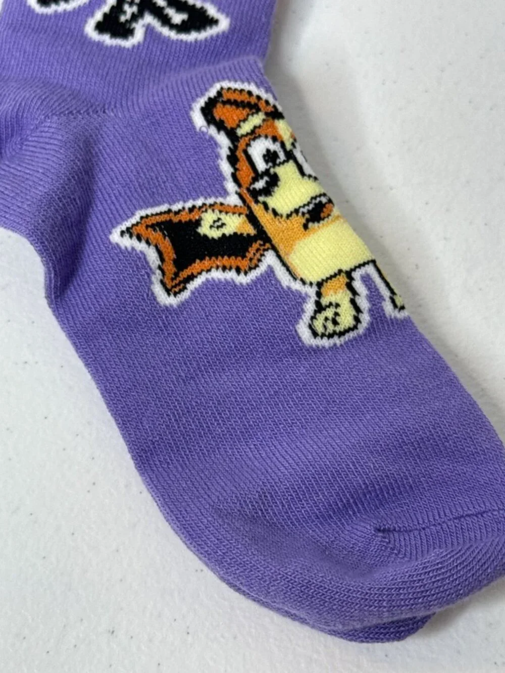 Bluey Bingo Halloween Kids Purple Crew Socks New